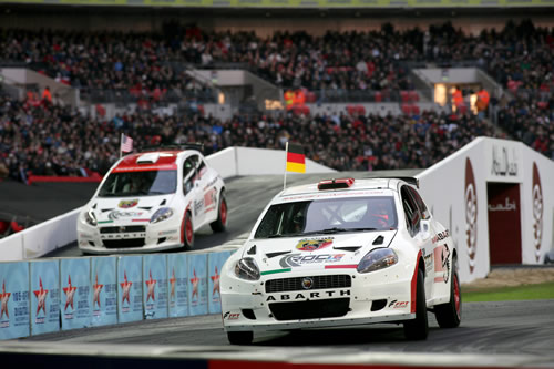 Pastrana (links) en Schumacher (rechts)